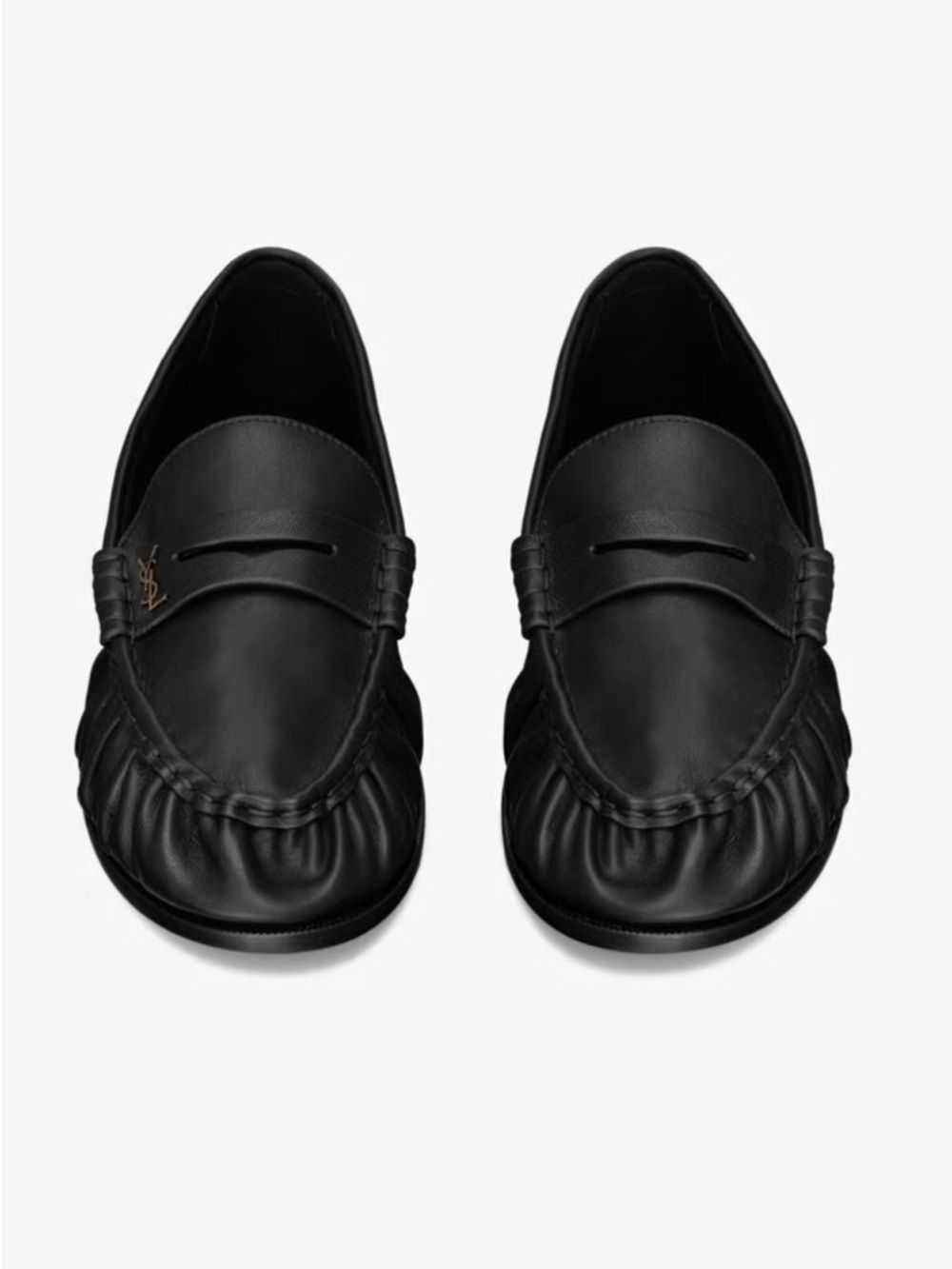 Saint Laurent Women’s YSL Le Loafer Supple in Black Leather